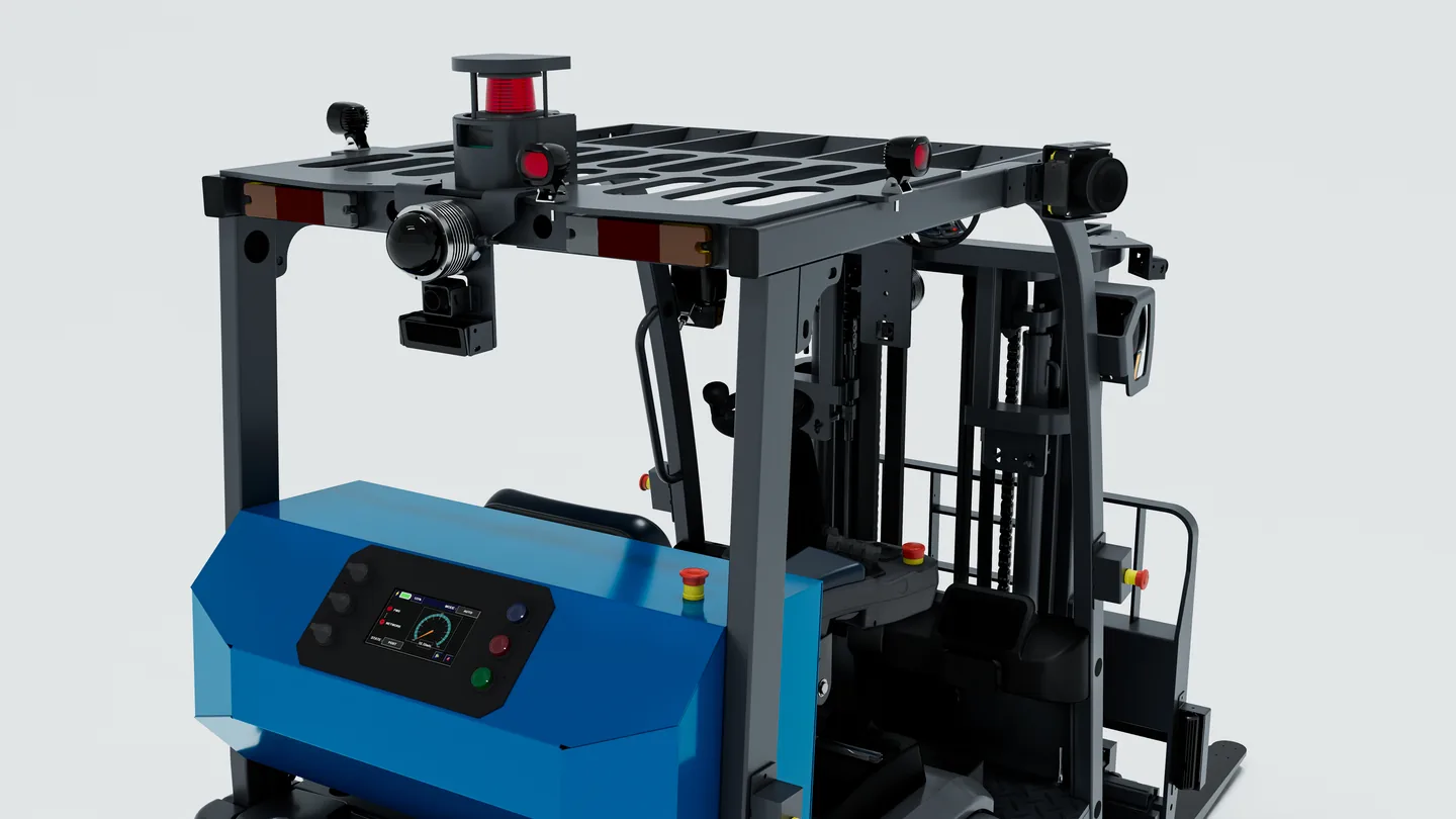ANSCER TRail CB2000 sensor canopy and trailer-unloading perception stack